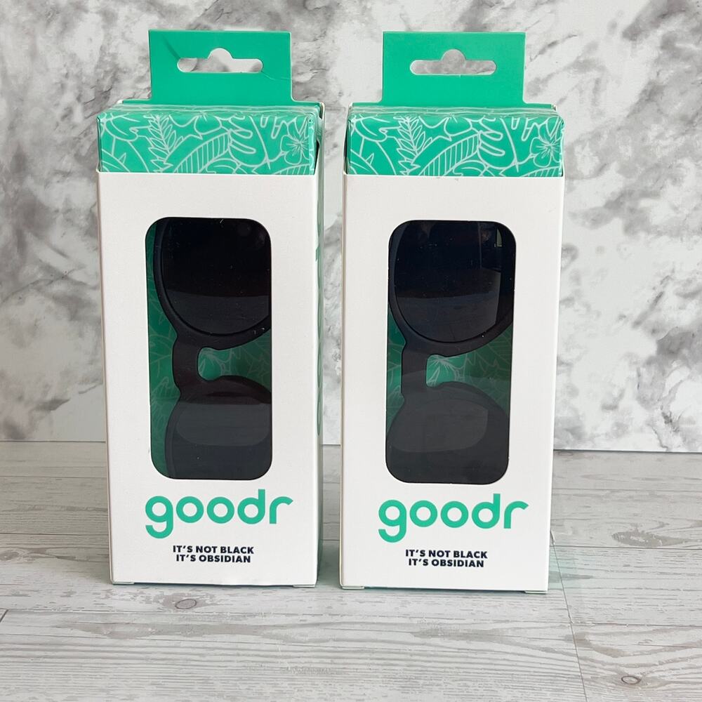 2x Goodr Circle G It's Not Black It's Obsidian Polarized Sunglasses Unisex NEW!